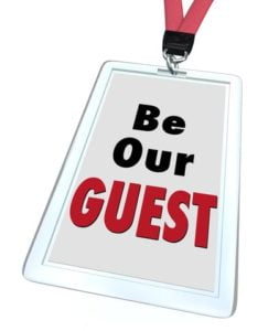 Be our guest - visitor tag